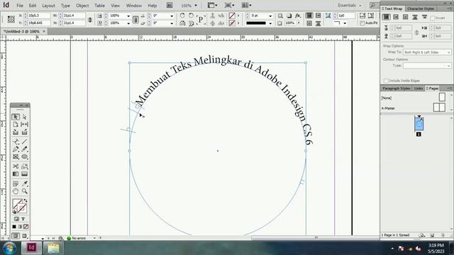 Membuat teks melingkar di Adobe Indesign cs 6 смотреть онлайн