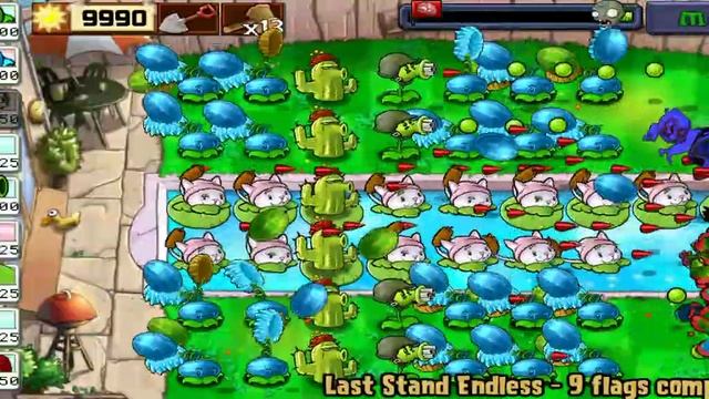 Plants Vs Zombies || Last Stand Endless - 12 Flags Defended Gameplay смотреть онлайн
