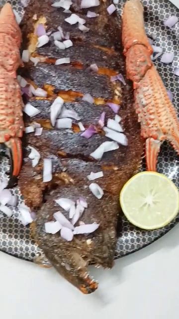 Giant Fish 65 With Crab Spoon #try #tasting Shorts @Mdv Foodland