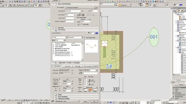 ArchiCAD La Ser ZONE Stamps. Type of Marker, Hotspots, List смотреть онлайн