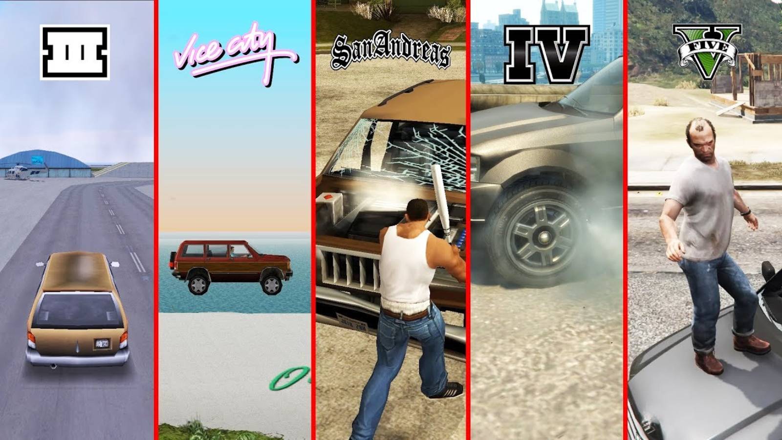 Эволюция "ПОВРЕЖДЕНИЙ АВТОМОБИЛЯ" в играх GTA! Сравнение деталей повреждений смотреть онлайн