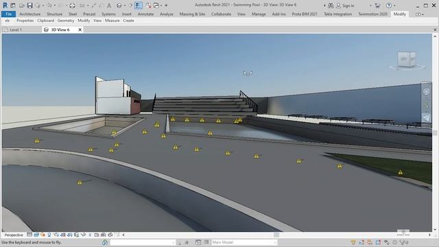 Revit Plumbing - Civil Engineering (Water) Clip1 - Swimming Pool смотреть онлайн