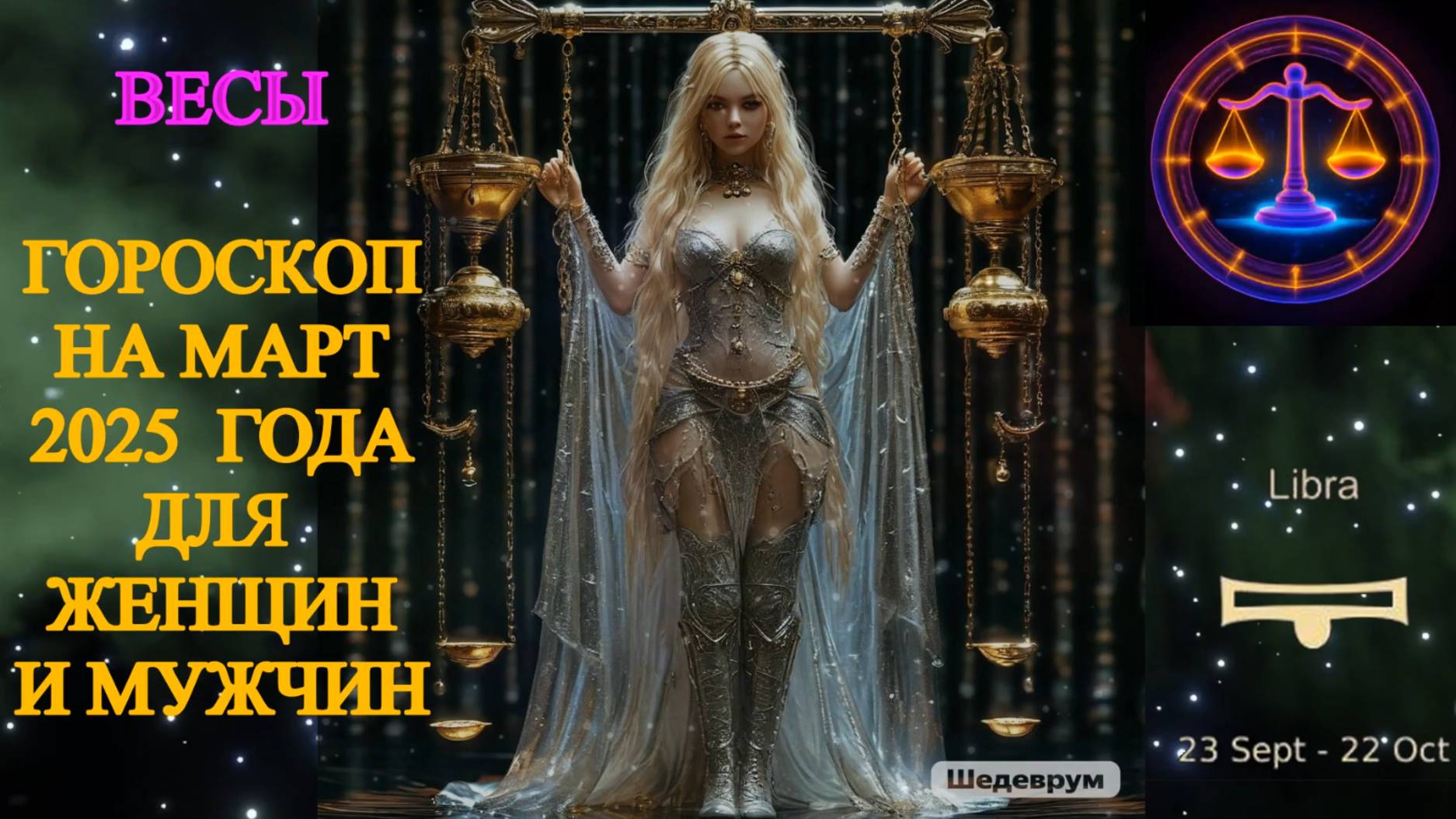 Весы. Гороскоп на март 2025 года для женщин и мужчин. смотреть онлайн