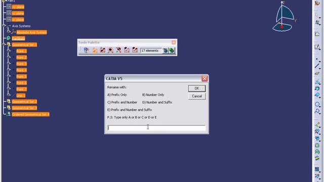 Rename any Elements in CATPart смотреть онлайн