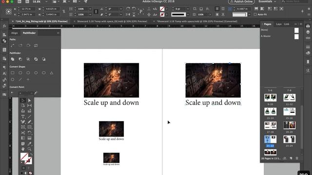 indesign: Scale image and text смотреть онлайн