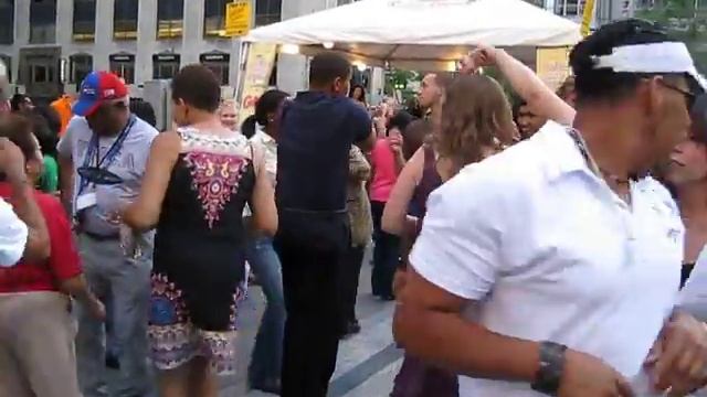 Lily and Brian salsa dancing