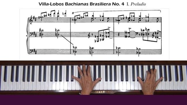Villa Lobos Bachianas Brasiliera No.4, I. Preludio Piano Tutorial смотреть онлайн