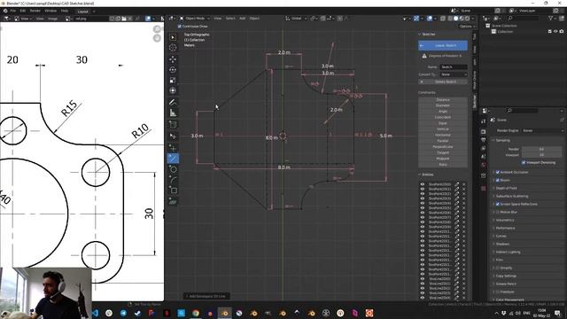 Let's test CAD Sketcher for Blender Part 3 (A slightly more complex shape) смотреть онлайн