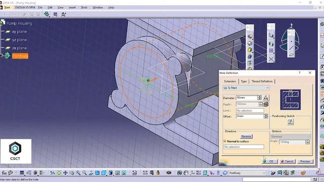 CATIA Part Tutorial | Pump Housing | Part Modeling | CAD | CS CAD TECHNOLOGIES смотреть онлайн