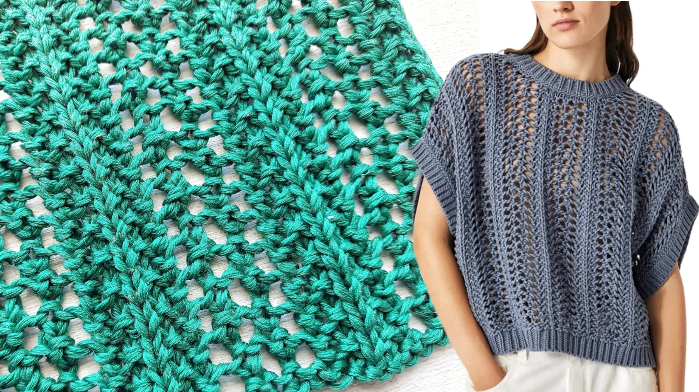 Лёгкий ажурный узор для вязания джемпера и кардигана как у Кучинелли смотреть онлайн