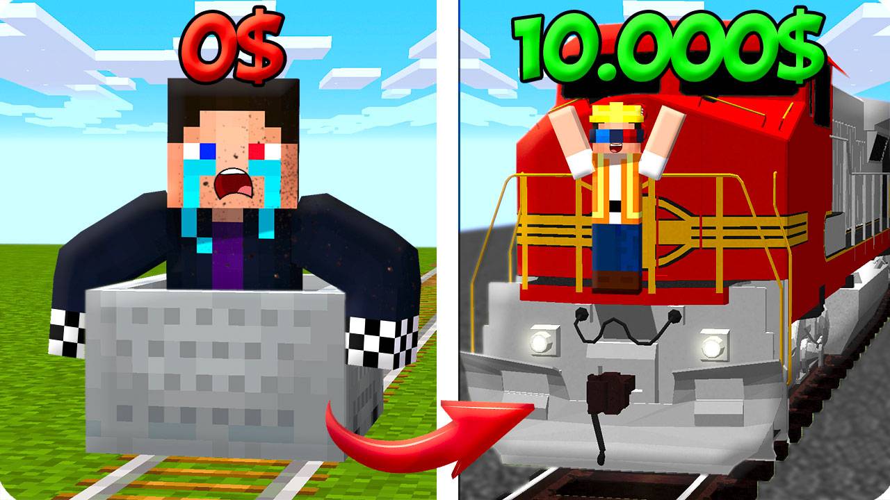 🚂Я КУПИЛ И ПРОКАЧАЛ ПОЕЗД В МАЙНКРАФТ! ШЕДИ MINECRAFT смотреть онлайн