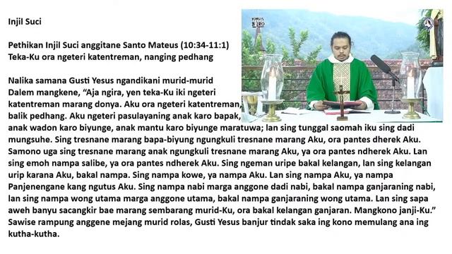Pahargyan Bujana Kurban Ekaristi Senen Minggu Limrah XV, 13 Juli 2020 Tabuh 17.00 WIB смотреть онлайн