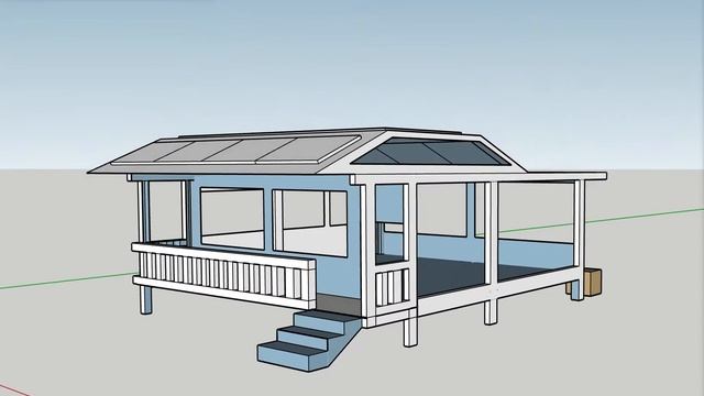 Sustainable House 3D SketchUp Model (1 Floor) смотреть онлайн