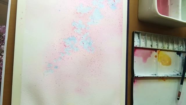 花びら舞い散る枝垂れ桜の描き方【Weeping cherry】 3 color watercolor 水彩画の描き方　春崎陽子watercolor painting смотреть онлайн