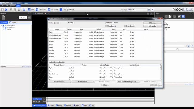 Vicon Nexus 2 tutorial - Licensing смотреть онлайн