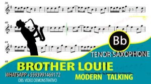 Modern Talking - Brother Louie VideoScore Sax Tenor Bb