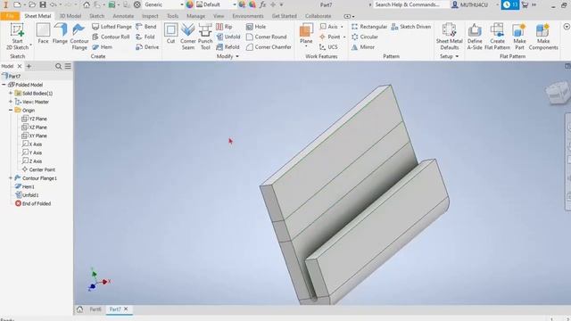 Autodesk Inventor Sheetmetal in tamil #MaxxDesign смотреть онлайн