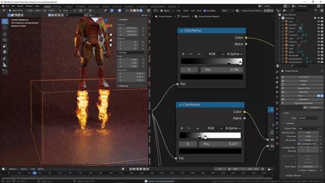 Blender Fire and Smoke Simulator for Iron Man Blast off Effect смотреть онлайн