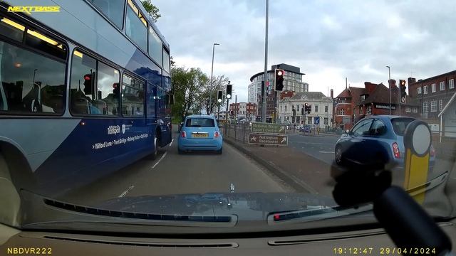 Nottingham City Transport bus driver bullies Fiat to move. Trent Bridge, Nottingham 29.4.24 смотреть онлайн