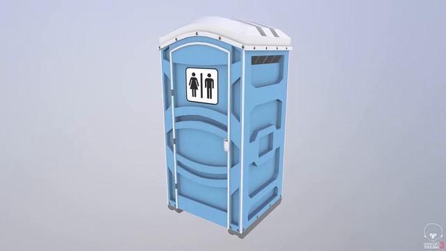 Portable Toilet 3D Model смотреть онлайн
