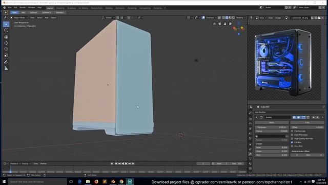 modeling a gaming pc in blender 2.8 tutorial part 1 смотреть онлайн