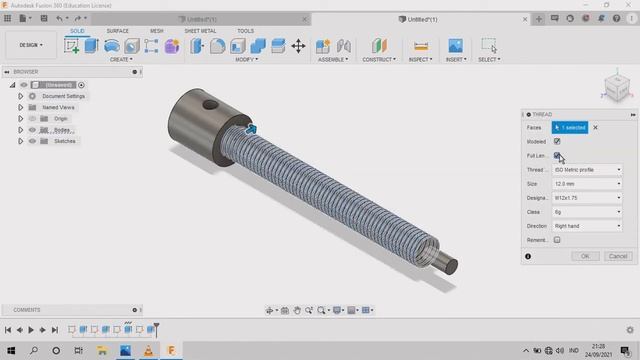 Fusion 360 tutorial for beginners Part 1 Clamp смотреть онлайн