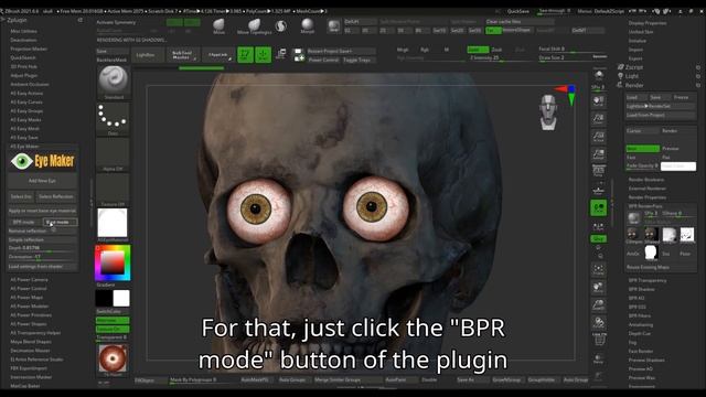 How to add eyes to your characters with Eye Maker 102 Eyes and Plugin For ZBrush by Artistic Squad смотреть онлайн