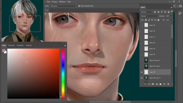 OC Speedpaint + simple scar and bruise painting tutorial in Photoshop by Aku_jumbi смотреть онлайн