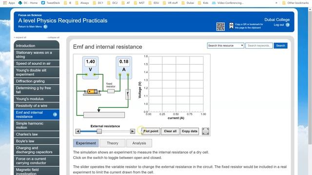 EMF and Internal resistance simulation смотреть онлайн