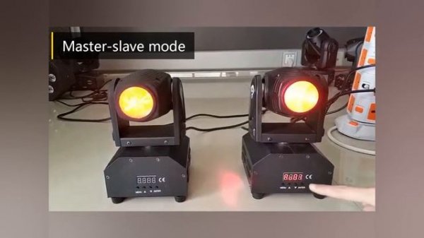 MINI Moving head stage lights UKing (How to use with DMX?)