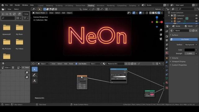 Create Neon light in blender ||blender 2.8||Simulation смотреть онлайн
