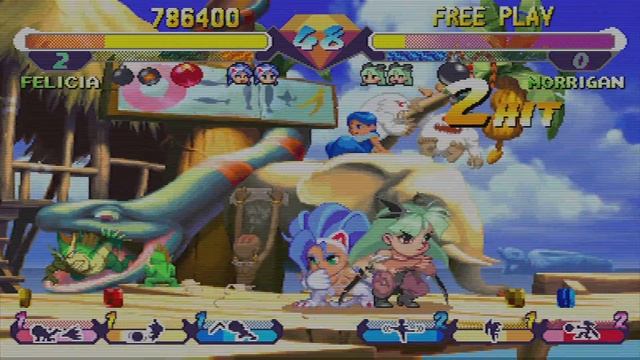 Super Gem Fighter Mini Mix - Felicia Arcade Playthrough (Easy) (Intro + Credits) смотреть онлайн