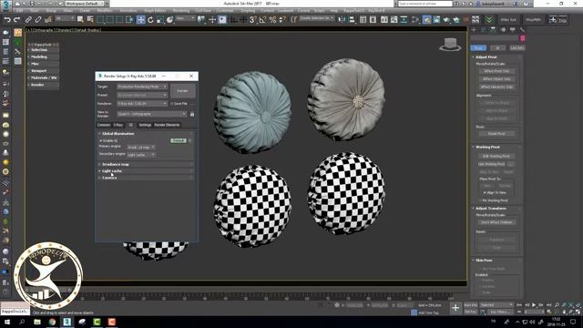 3DS MAX VRAY RENDER SETTING 3D PILLOW FREE MODEL смотреть онлайн