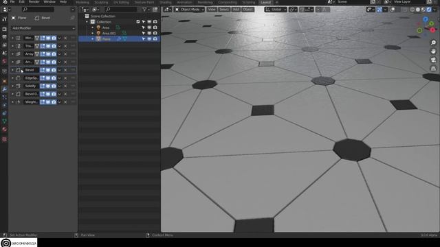 PROCEDURAL TILE GENERATOR WITH BLENDER (3.0) MODIFIERS - Blender Experiments смотреть онлайн