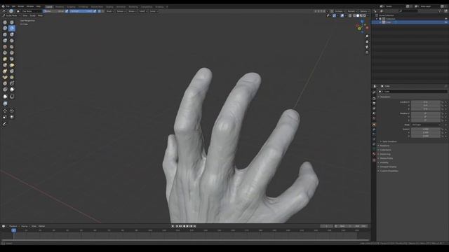 Quarantine Practice - Hand Sculpting in Blender 2 82a - Timelapse смотреть онлайн