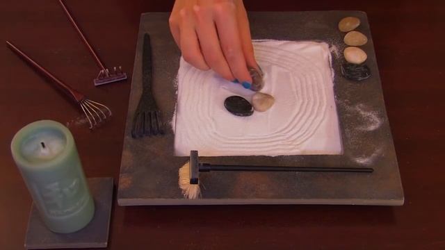 Thrifty Thursday: Mini Zen Garden - ASMR - Soft Spoken, Sand Drawing, Mindful Movements смотреть онлайн