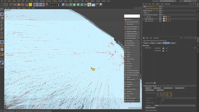 Ornatrix C4D: Generating Hairs from Polygon Strips смотреть онлайн