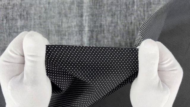 Ткань Поплин мелкий горох на черном Moz5300 смотреть онлайн