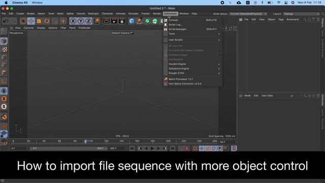 Import an OBJ File Sequence into a Cinema 4D Scene смотреть онлайн