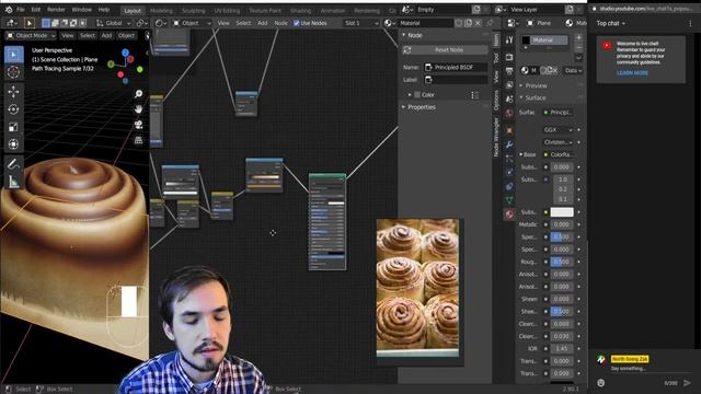 Nodevember #4 Cinnamon Buns | Shading Live | Blender 2.90.1 смотреть онлайн