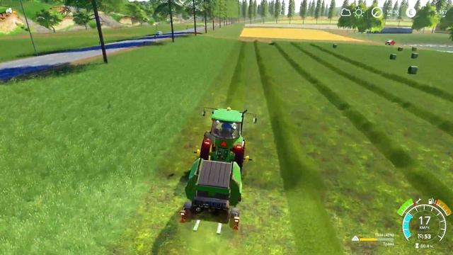 Farming Simulator 2019. God's Country. Grain harvesting; hay roll. #26 смотреть онлайн