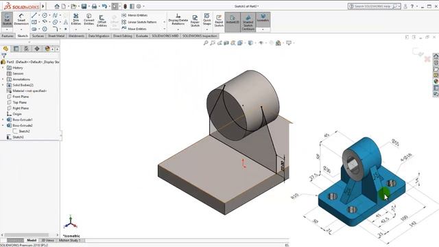 SolidWorks Tutorial For Beginners | Exercise 64 смотреть онлайн