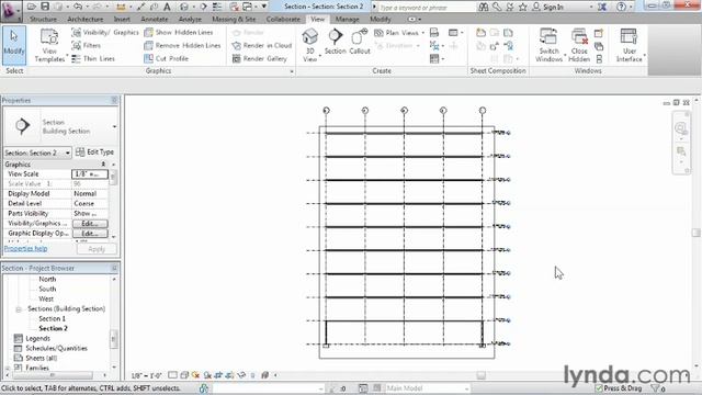 Revit Structure 2013 Essential Training 11 01 SC11 section смотреть онлайн