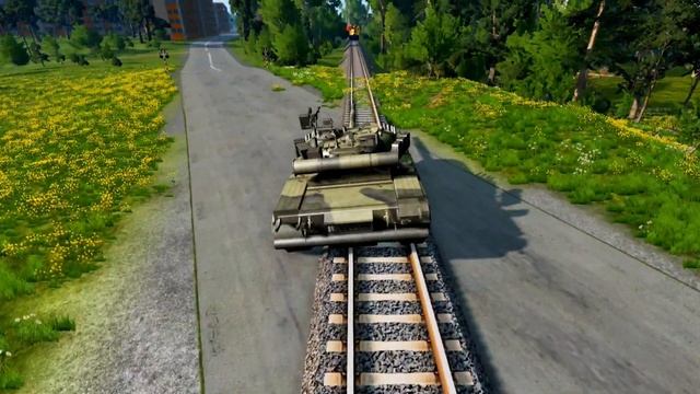 Tank VS Train - Train Crash - Train Accident - beamng drive смотреть онлайн
