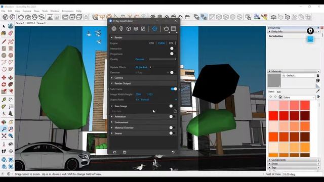Setup Camera for Exterior Scene in SketchUp for VRay смотреть онлайн