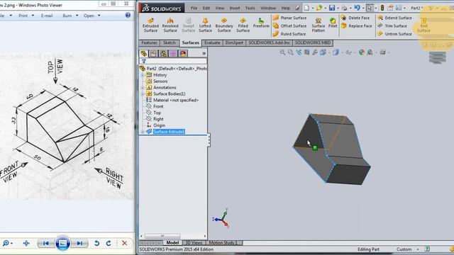 SolidWorks Surface Beginners|Exercise 2|Practice session Tutorial смотреть онлайн