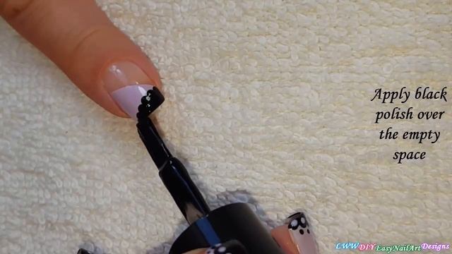 TAPE NAIL ART #6 / Side French Manicure With Lace Design смотреть онлайн