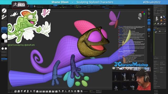 Sculpting Stylized Characters - Shane Olson - ZBrush 2022 смотреть онлайн