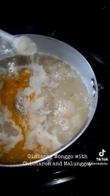 Ginisang Monggo With Chicharon And Malunggay