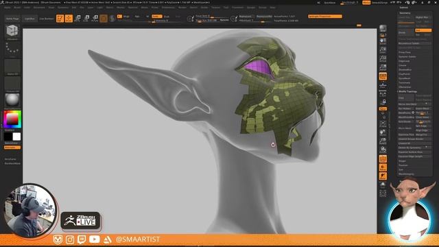 Stylized Sphinx Character – Stephen Anderson – ZBrush 2023 смотреть онлайн